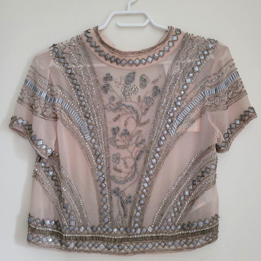 Miss Selfridge intricate beaded top NWT - Picture 4 of 17